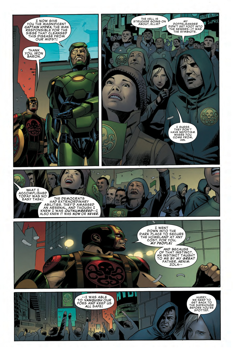 Illustration for article titled Exclusive Marvel preview: Nomad goes on the run in Hail Hydra #3